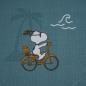 Preview: Baumwolljersey Peanuts® Snoopy Summer hellblau – Bio